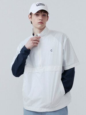 [25SS clove] Short Sleeve Anorak_Men (White)