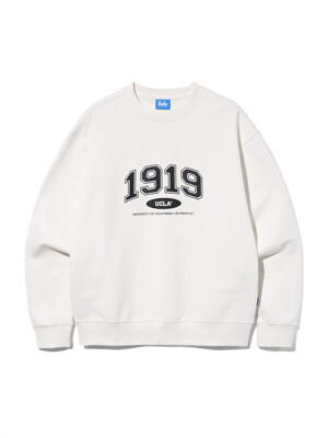 남녀공용 1919 로고 프린트 스웨트셔츠[O-WHITE](UB3LT87_33)