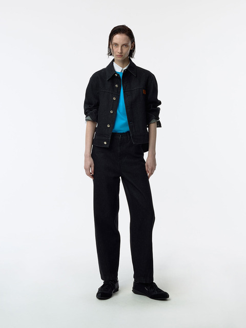 ジャケット EENK XMEN Vintage Bomber Short Denim Jacket XMEN Vintage Bomber Short Denim Jacket - Blue : EENK