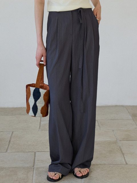 2000 아카이브스]NU DRAPED SLACKS (BLACK STRIPE)