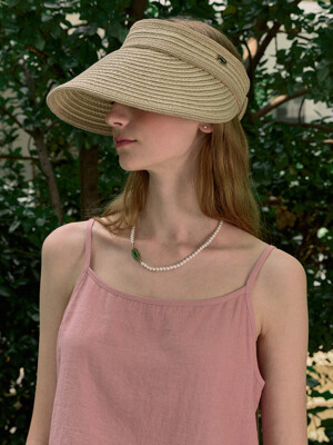 Gold Label Point Rattan Sun Visor - Light Beige