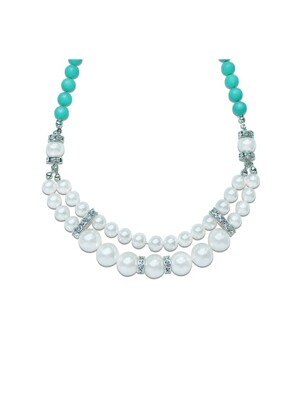 Bella Pearl Necklace-Silver