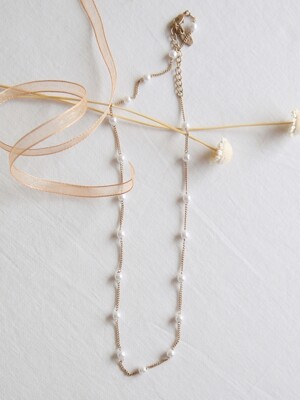 delicate pearl necklace