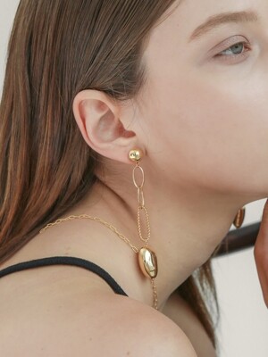 gold party `drop` earring