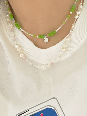 [단독]love and pearl necklace (Silver 925)