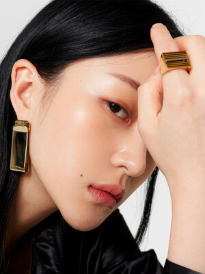 SQUARE LINE RING / GOLD