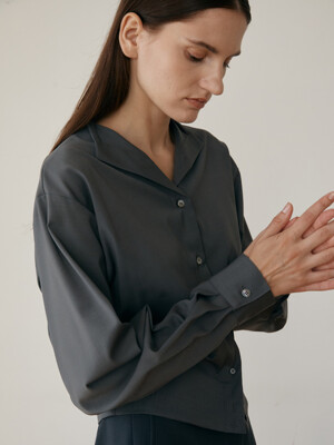 Blouson blouse (grey)