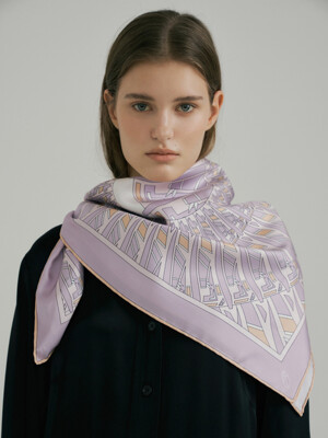 Montre Square Silk Scarf 90 - Violet