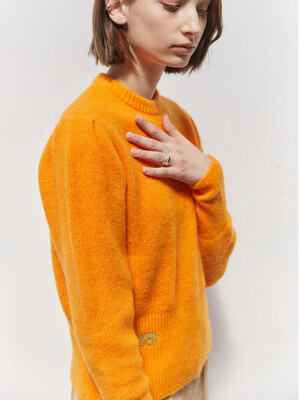 HEBE_MOHAIR PULLOVER_ORANGE