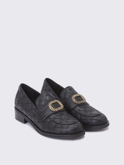 로퍼 - 슈콤마보니 (SUECOMMA BONNIE) - Quilting polygon loafer(black)_DG1DS23025BLK