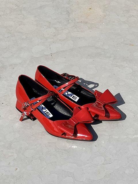 플랫슈즈 - 이에이에 (yieyie) - Y.13 Daisy Mary-Jane Flats / Y.13-F32 / GLOSSY CHERRY