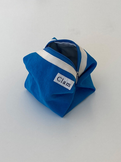 클러치 - 클램 (Clam) - Clam round pouch _ Cobalt blue