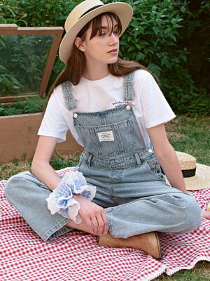 ROLAROLA X VB DENIM OVERALL PANTS BLUE