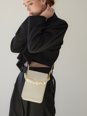 Ruche Bag Veagan Leather_Ivory