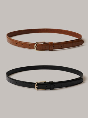 [단독] Crocodile Gold Belt - 2 color