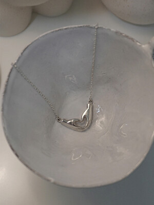 [Silver925] Heart hands necklace