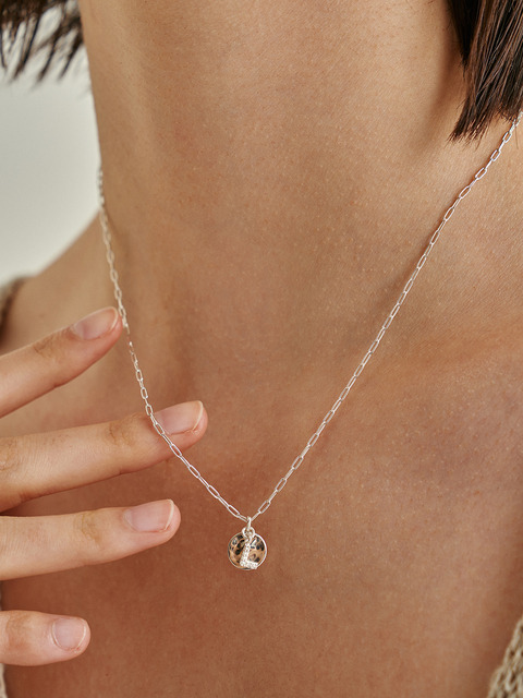 주얼리 - 리에르시 (liersi ) - moonlight initial stone necklace (A~Z, heart)