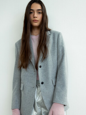 Mild wool jacket (light gray)