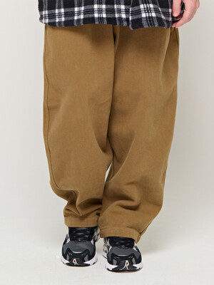 CB BASIC NAPPING WIDE BANDING PANTS (BEIGE)