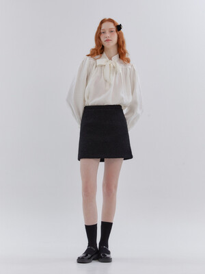 DAY A-LINE WOOL SKIRT_BLACK