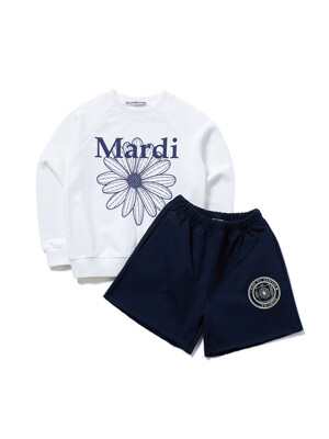 KIDS SETUP SWEATSHIRT FLOWERMARDI_IVORY NAVY