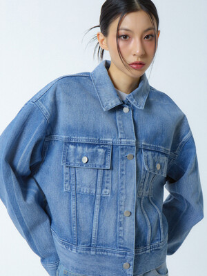 루즈핏 데님 자켓 블루_LOOSE FIT DENIM JACKET BLUE