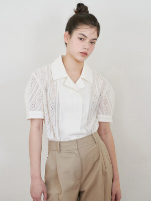 24N summer vintage blouse [IV/LACE]