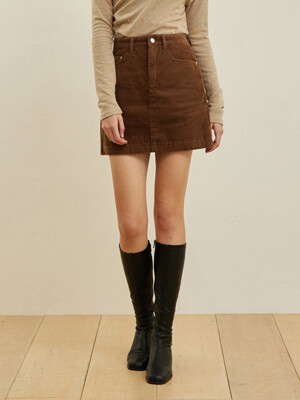 [기모] W1072 CORDUROY MINI SKIRT (2COLORS)