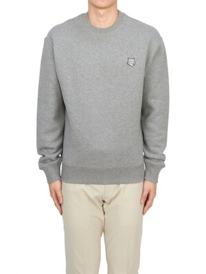 MAISON KITSUNE 메종키츠네 볼드 폭스헤드 남성 기모 맨투맨 MM00316KM0307 H131