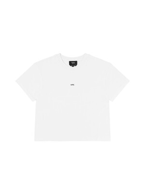 아페쎄 COHBW F26387 TAG WHITE/BLACK 마이크로 로고 박시 여성 반팔티