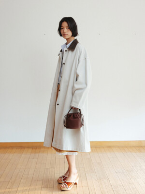 Dying trench coat (light gray / dark gray)