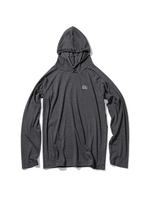 UNMEASURED LOGO STRIPE HOODIE MSIHD001-BK