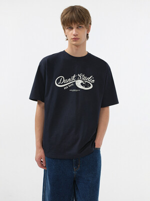 UNISEX WAVE LOGO T-SHIRT FRENCH NAVY_M_UDTS5B125N2