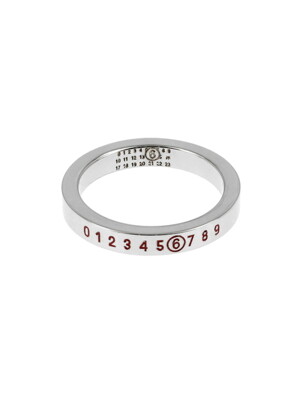 메종마르지엘라 SM6UQ0059 P7351 969 MM6 뱀의 해 인그레이빙 넘버링 로고 3mm 반지