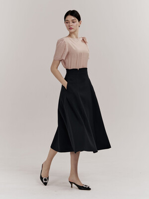 Charlotte Flare Skirt (Dark Navy)