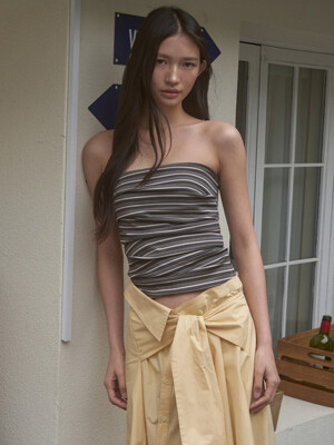 WILLY STRIPE TUBE TOP_GREY