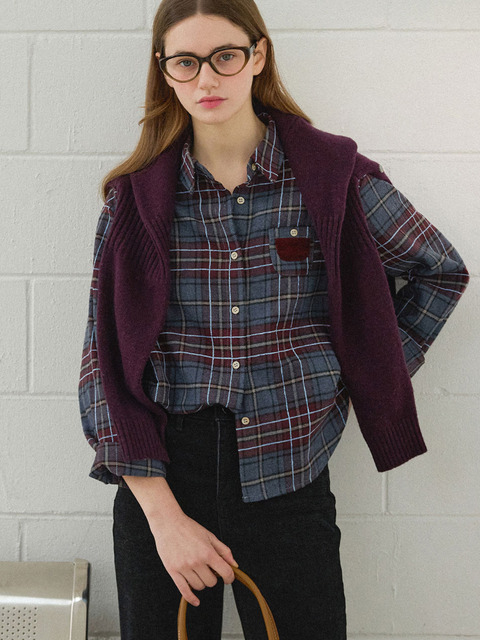 슬로우롤리 [6차] Cozy plaid check shirt_3 Colors