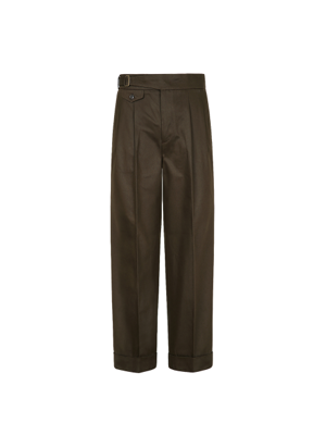 20s Cotton Side Trousers (Brown)