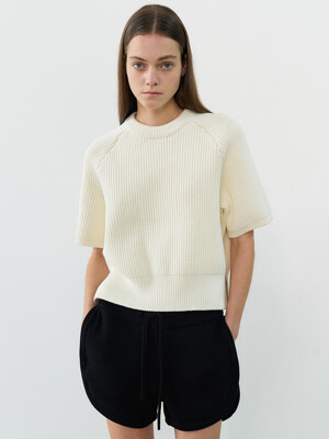 Lounge Knit Top, Off White