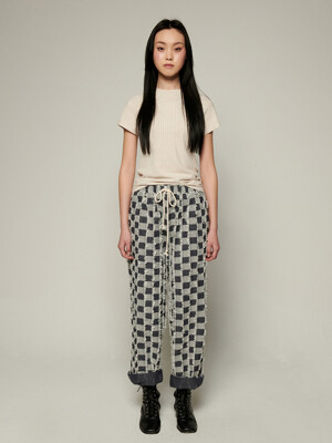 PATCHWORK WIDE PANTS