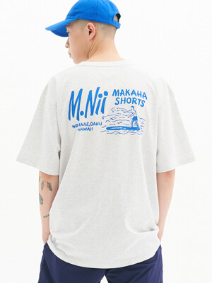 SURFING LOGO T-SHIRTS / WHITE MELANGE