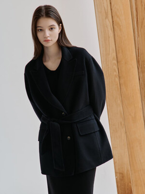 Tailored Handmade Half Coat  Black (WE2X39T645)