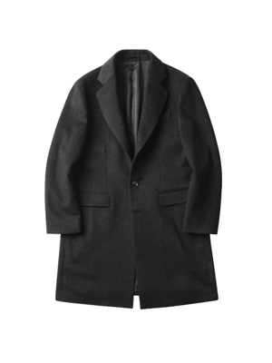 Wool Single Chester Coat (Dark Gray)