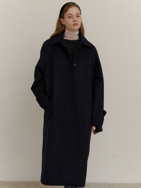 아우터,아우터 - 이슈넘버 (ISSUE NUMBER) - 1.50 Volume wool coat (Navy)