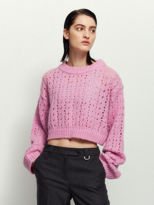 Pullover Crop knit - Pink