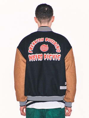 WEIRD PICNIC VARSITY JACKET (BLACK)