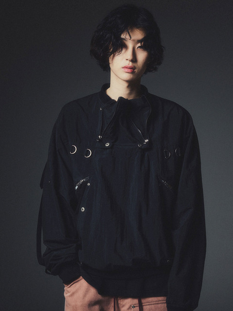 아우터 - 코드 (Cord.) - MULTI FUNSIONAL ZIP PULLOVER JACKET_BK