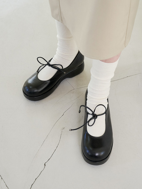 로퍼 - 블랑수블랑 (blanc sur blanc) - Marie Platform Loafers Black