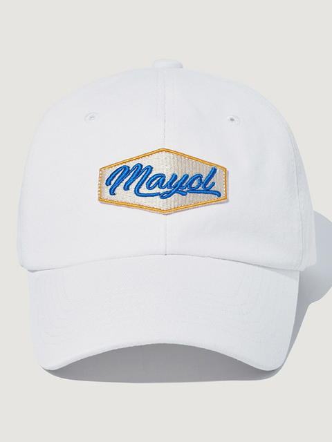모자,모자 - 마욜 (MAYOL) - 육각 와펜 볼캡_화이트