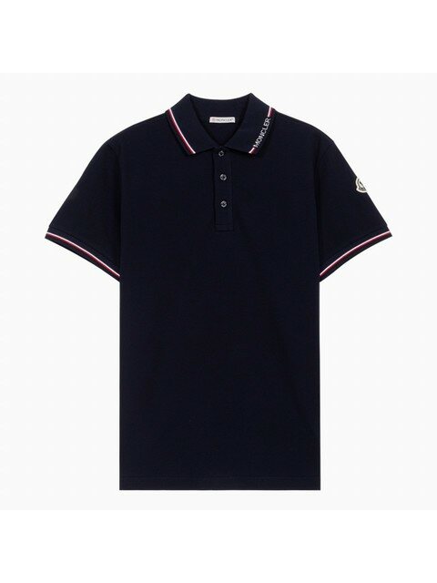 럭셔리어패럴 - 몽클레어 (MONCLER) - 22FW 몽클레어 로고 패치 블루 폴로 반팔 티셔츠 8A00012 84556 77X